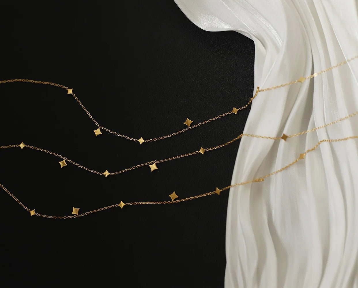 Starlight Cascade Necklace - GILDED GLIMMER