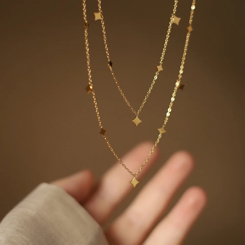 Starlight Cascade Necklace - GILDED GLIMMER