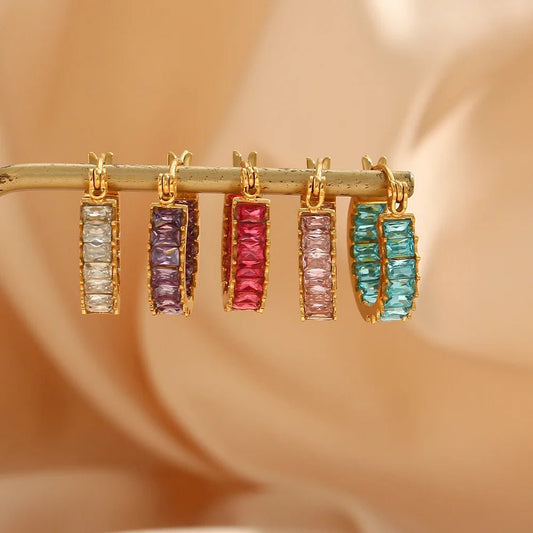 Radiance Hoops Earrings - GILDED GLIMMER