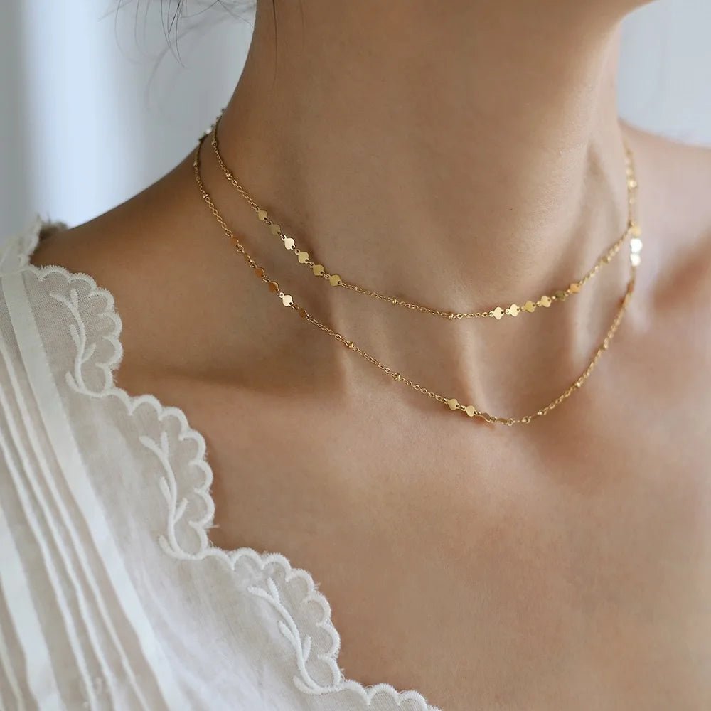 Shiny Chain Necklace - GILDED GLIMMER