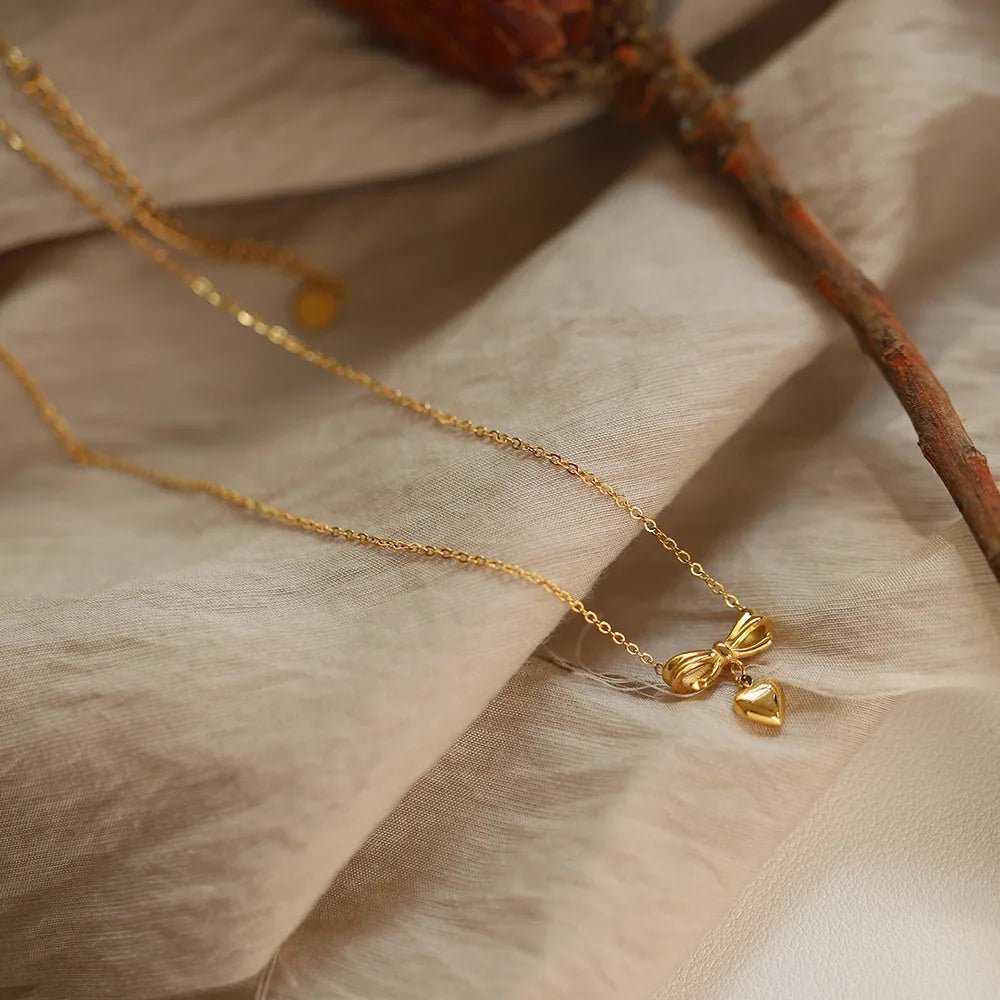 Twin Charm Grace Necklace - GILDED GLIMMER