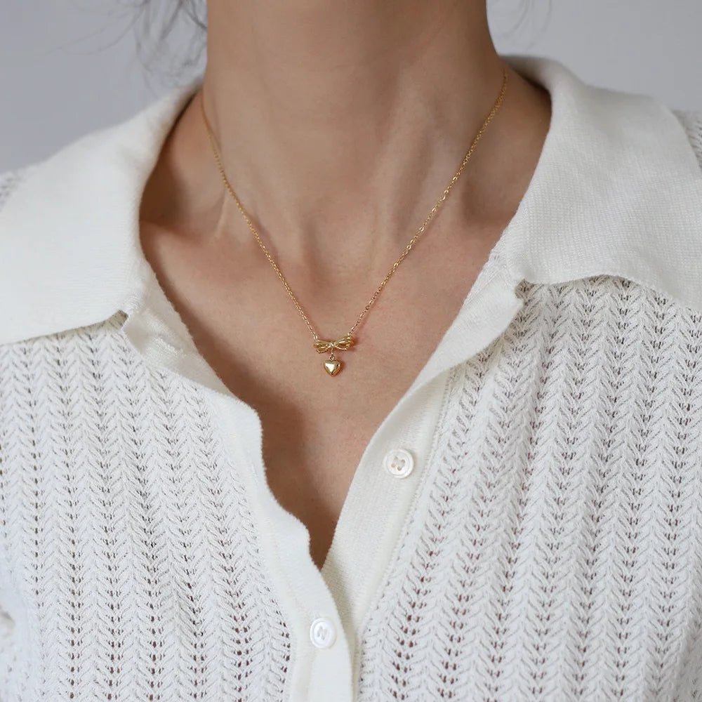 Twin Charm Grace Necklace - GILDED GLIMMER