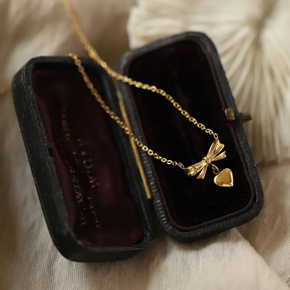 Twin Charm Grace Necklace - GILDED GLIMMER